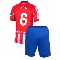 Fotbalové Dres Atletico Madrid Koke #6 Dětské Domácí 2024-25 Krátký Rukáv (+ trenýrky)